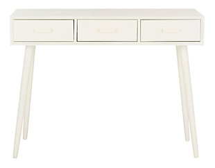Safavieh Albus 3 Drawer Console Table, White, large