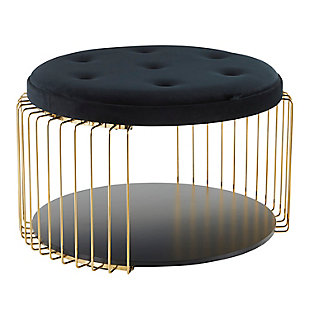 LumiSource Canary Coffee Table, Gold/Black, large