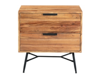 The Urban Port 2 Drawer End Table