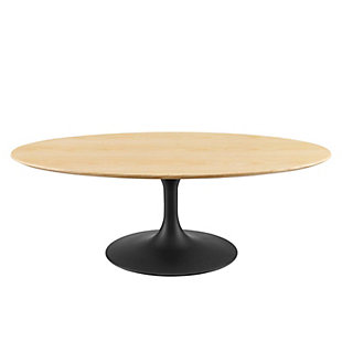 Modway Lippa Wood Oval Coffee Table, , large