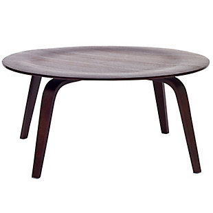 Modway Molded Plywood Coffee Table, Wenge, large