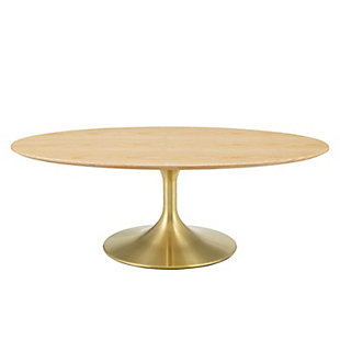 Modway Lippa Oval Wood Coffee Table, , large