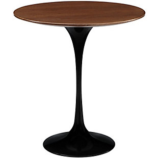 Modway Lippa Pedestal Side Table, Black, large