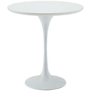 Modway Lippa Pedestal Side Table, White, large