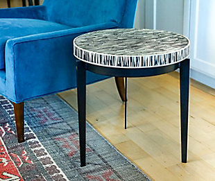 Poshpollen Lancaster Round Side Table, , rollover