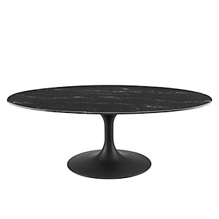 Modway Lippa Oval Faux Marble Coffee Table, , large