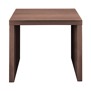 Euro Style Abby Square Side Table, Walnut, rollover