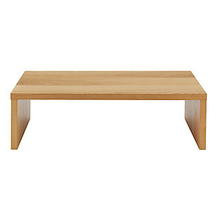 Form and function in perfect harmony. The Abby table is made of a unique, lightweight wooden honeycomb material that gives you the durability you need. Its distinctive design makes it easy to place amongst your existing pieces.Made with engineered wood | American natural white oak veneer | Metal rod inside each leg | Assembly required