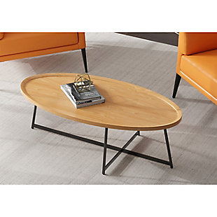 Euro Style Niklaus 47" Oval Coffee Table, , rollover