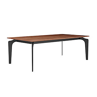Brighton 52" Coffee Table in American Walnut with Black Legs, , large