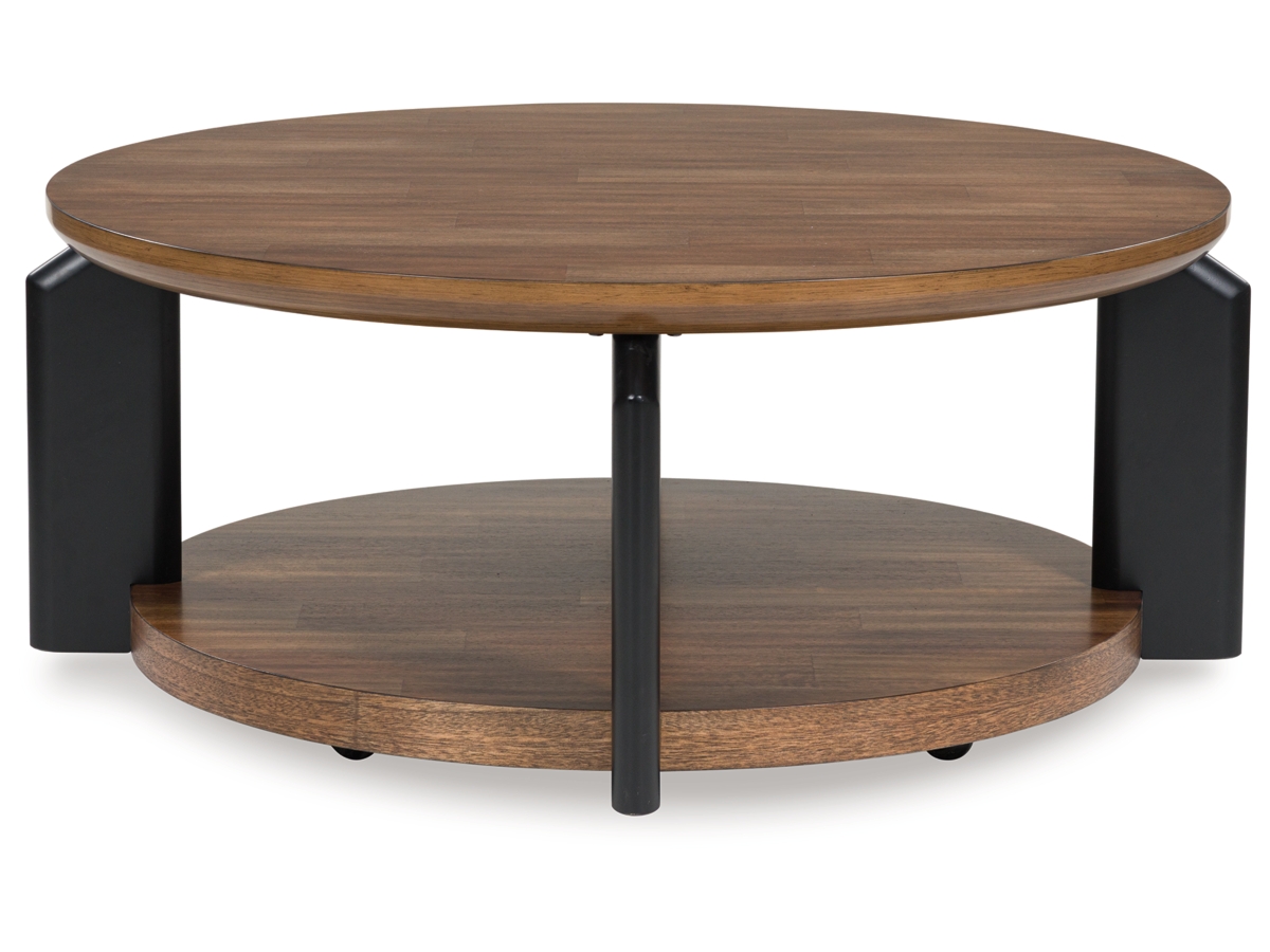 X-TAGE WALNUT 【ROUND L】 Kraeburn Coffee Table | Ashley