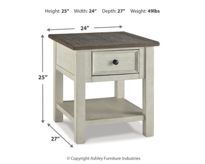 Bolanburg End Table, Two-tone, large