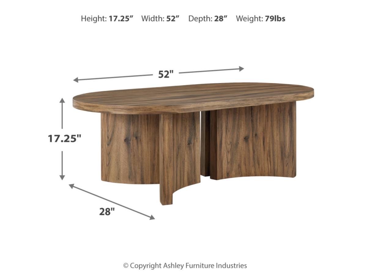 Austanny End Table - Warm Brown