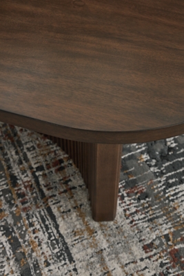 wooden coffee table leg and edge