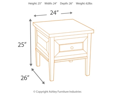 Hindell Park End Table Ashley Furniture Homestore