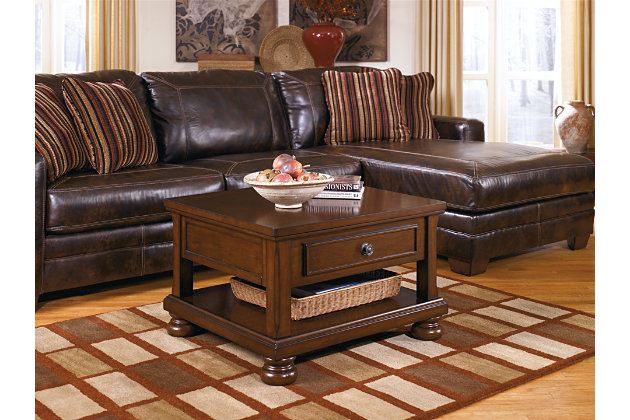 Porter Coffee Table With Lift Top, Leather Lift Top Coffee Table