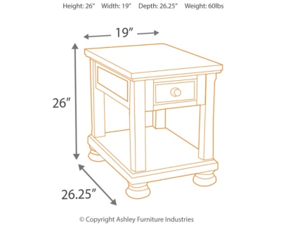 Porter Chairside End Table, , large