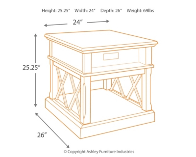 Roddinton End Table with USB Ports & Outlets | Ashley