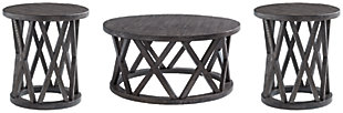 Sharzane Coffee Table with 2 End Tables, , large