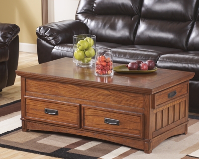 Cross Island Coffee Table With Lift Top Ashley Furniture Homestore