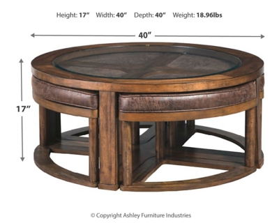 Ashley furniture coffee table outlet with stools