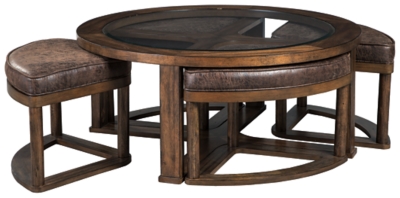 Marion coffee table with nesting 2024 stools