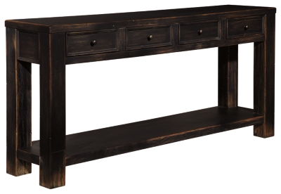 long black sofa table