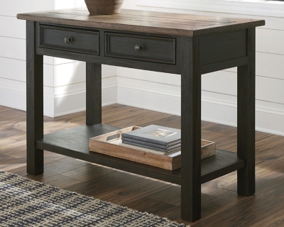 Tyler Creek Sofa/Console Table, Grayish Brown/Black, large