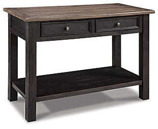 Tyler Creek Sofa/Console Table, Grayish Brown/Black, large