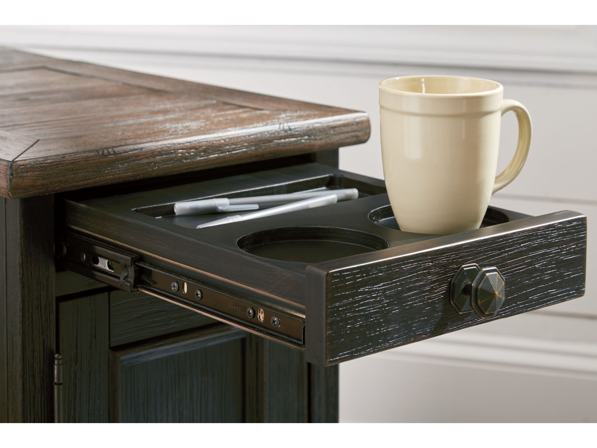 Image 3 of Tyler Creek Coffee Table and 2 End Table with USB Charging