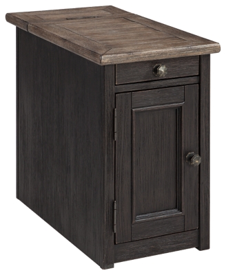 Tyler Creek Chairside End Table with USB Ports & Outlets, , large