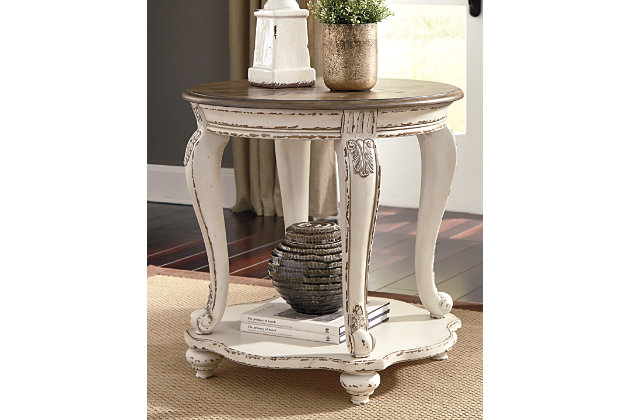 Realyn End Table Ashley Furniture, Half Round End Table By Ashley
