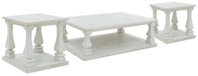 Arlendyne Coffee Table with 2 End Tables, Antique White