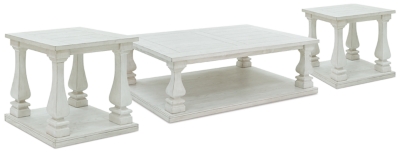 Arlendyne Coffee Table with 2 End Tables, Antique White, large