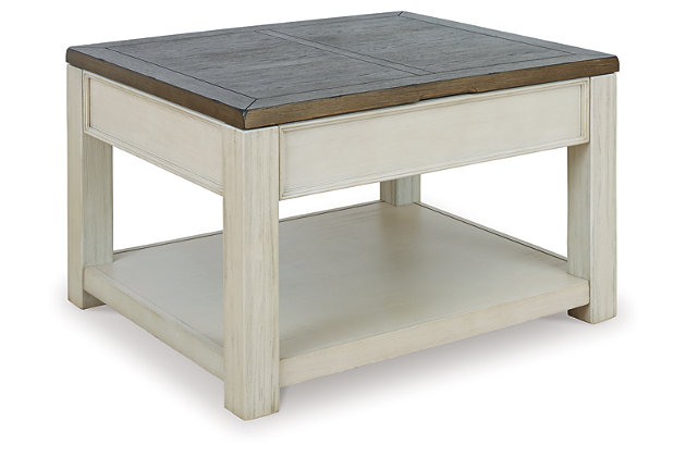 Bolanburg Coffee Table With Lift Top, Signature Design By Ashley Bolanburg Lift Top Coffee Table Two Tone