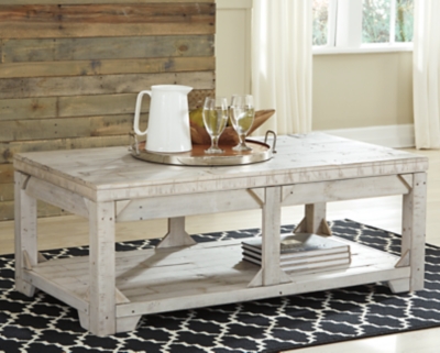 Fregine Coffee Table with Lift Top, Whitewash, large