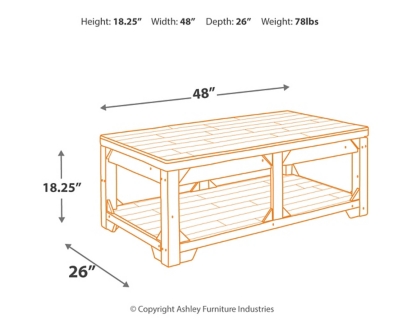 Fregine Coffee Table with Lift Top, , large