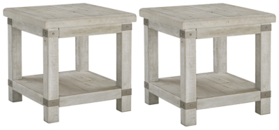 APG-T757-3 Carynhurst 2 End Tables, White Wash Gray sku APG-T757-3