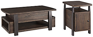 Vailbry Coffee Table with 1 End Table, , large