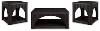 Yellink Coffee Table with 2 End Tables, Black