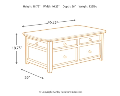 Carlyle Coffee Table With Lift Top Ashley Furniture Homestore
