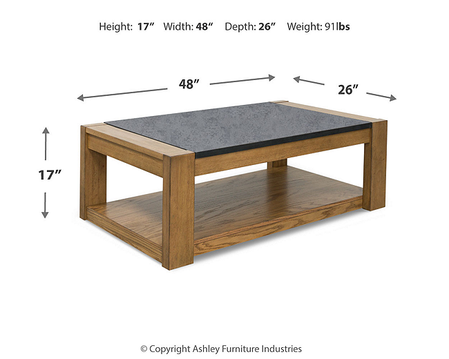 Quentina Coffee Table - Light Brown/Black Quentina Coffee Table - Light Brown/Black
