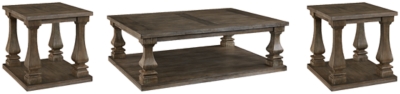 APG-T776-132 Johnelle Coffee Table with 2 End Tables, Gray sku APG-T776-132