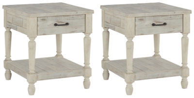 APG-T782-3 Shawnalore 2 End Tables, Whitewash sku APG-T782-3