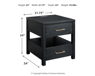 Winbardi End Table Dimensions