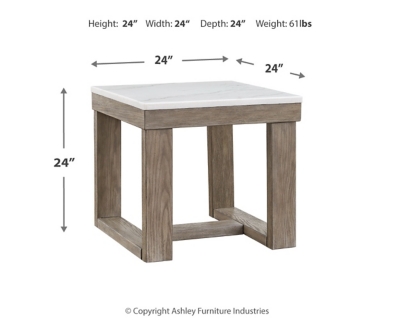 Loyaska End Table Dimensions
