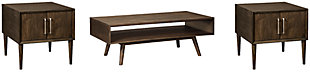 Kisper Coffee Table with 2 End Tables, , large