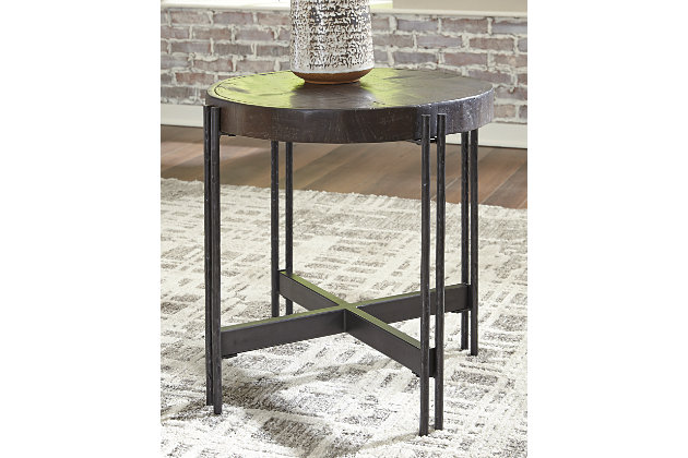 Ashley Furniture Home, Half Round End Table By Ashley