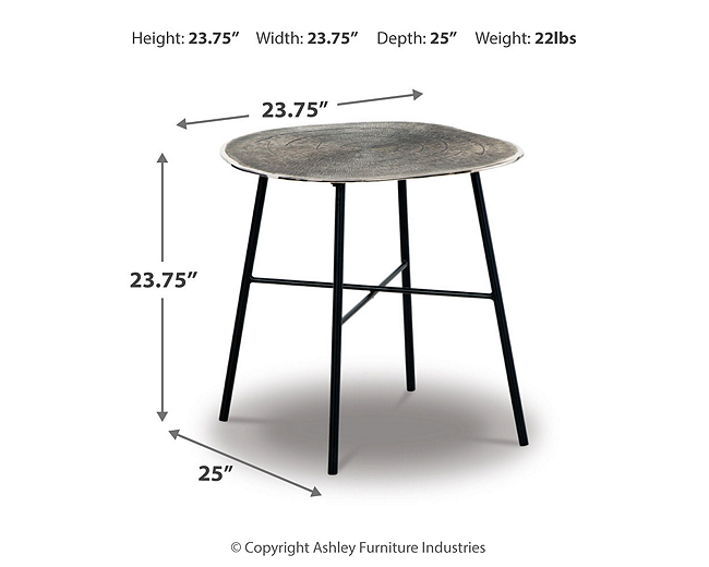 Laverford End Table - Chrome/Black Laverford End Table - Chrome/Black
