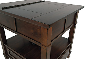 Y End Table With Storage Power, Large Square End Table With Drawers